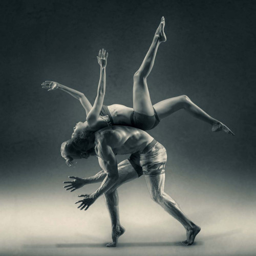 Fototapeta Ruch tańca sportowego, tancerz i choreografia