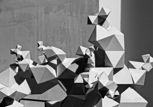 Fototapeta Czarny i biały, origami i projekt