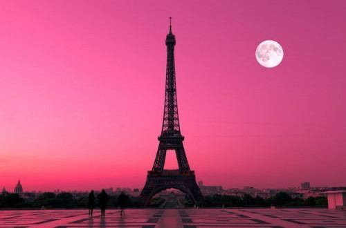 Fototapeta Miesiąc nad Paryżem