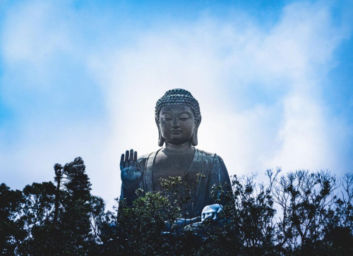 Fototapeta Statua, niebo i punkt orientacyjny