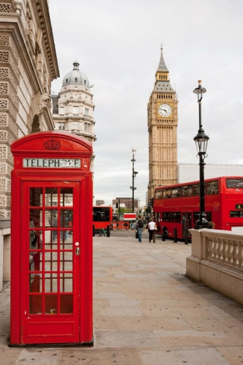 Fototapeta Budka telefoniczna i Big Ben 