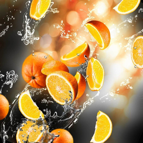 Fototapeta 3d pomarańcza