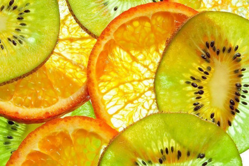 Fototapeta Kiwi i pomarańcza