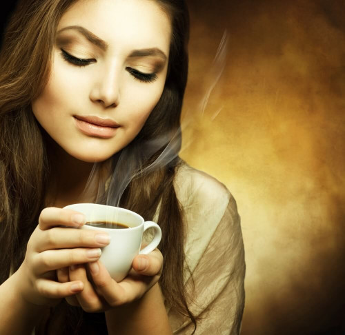 Fototapeta Dziewczyna z filiżanką kawy 