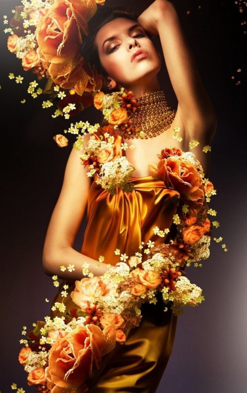 Fototapeta Sukienka w kwiatach 