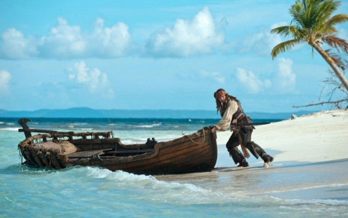 Fototapeta Pirat z łódką 