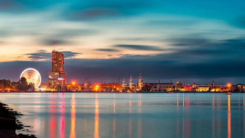 Fototapeta Ogni wieczorowej Gdynii