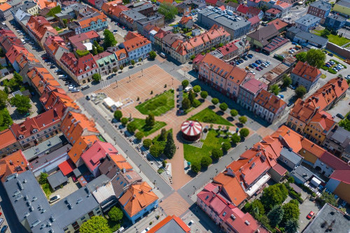 Fototapeta Dzielnica, Fotografia lotnicza i przedmieście