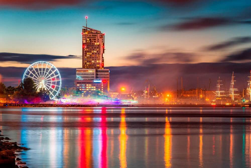 Fototapeta Nocna Gdynia