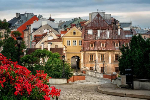 Fototapeta Rodzaj na stare miasto Lublin z Lubelskiego zamku