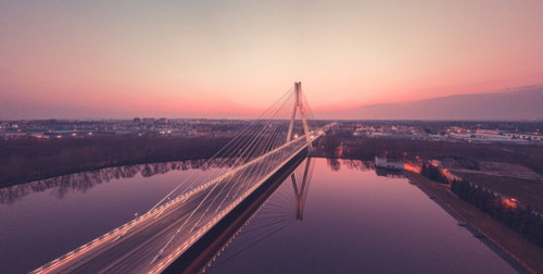 Fototapeta Most wiszący, most i niebo