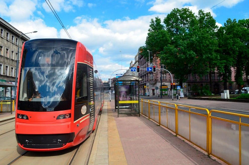 Fototapeta Tramwaj w Katowicach