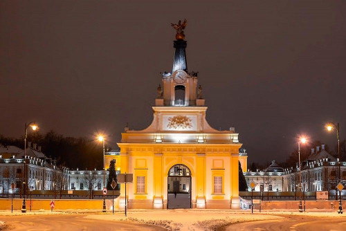 Fototapeta Latarnie i śnieg