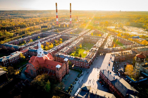 Fototapeta Rodzaj z wysokości ptasiego polotu na miasto