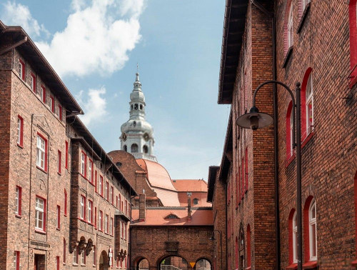 Fototapeta Tradycyjna architektura historycznego górnika rejonu.