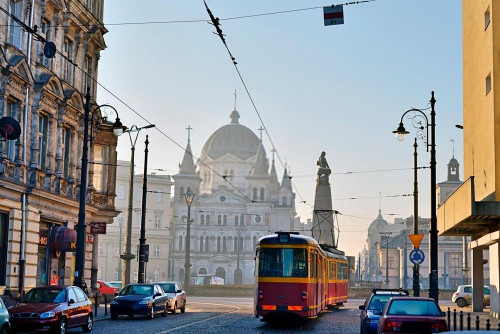 Fototapeta Tramwaj w mieście