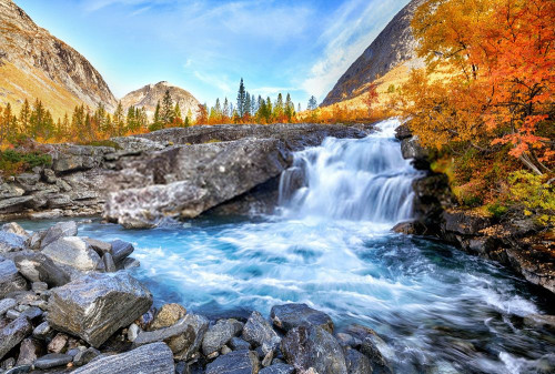 Fototapeta Zbiornik wodny, naturalny krajobraz i Natura