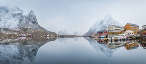 Fototapeta Odbicie, naturalny krajobraz i fiord