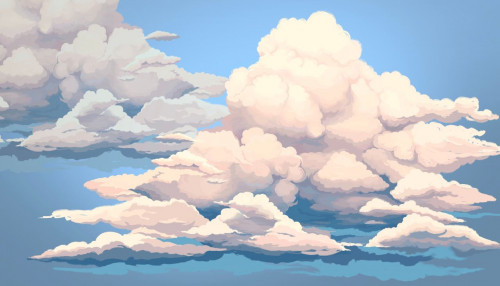 Fototapeta chmury na błękitnym niebie