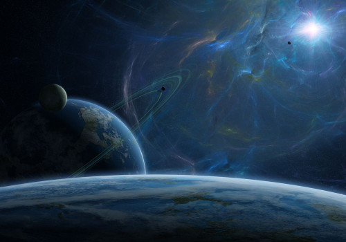 Fototapeta Przestrzeń kosmiczna, atmosfera i obiekt astronomiczny