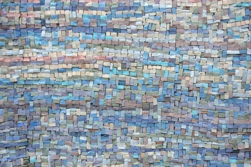 Fototapeta Stary niebieski i fioletowy mozaiki tekstury