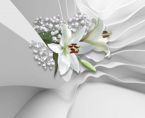 Fototapeta Bukiet białych lilii
