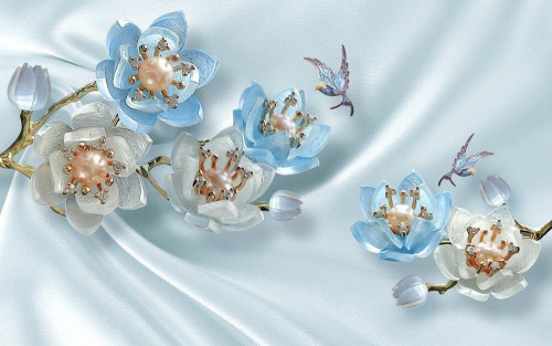 Fototapeta Kwiaty z masy perłowej 