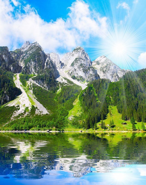 Fototapeta Góra w odzwierciedleniu jeziora