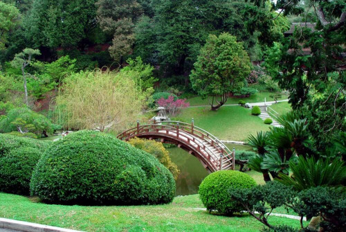 Fototapeta Park ze zbiornikiem wodnym 