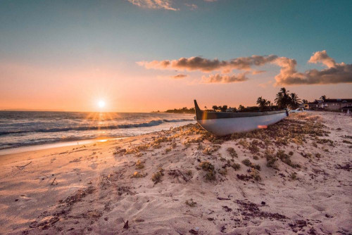 Fototapeta Niebo, plaża i horyzont