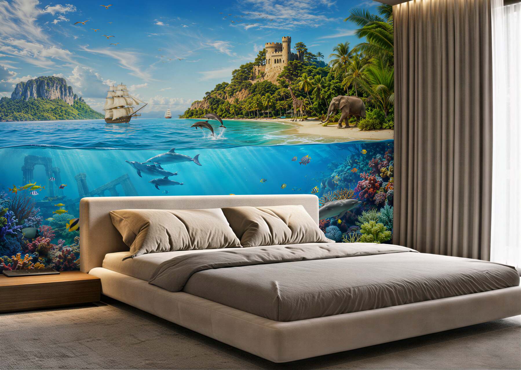 Fototapeta bajkowa wyspa ze zwierzętami?v23