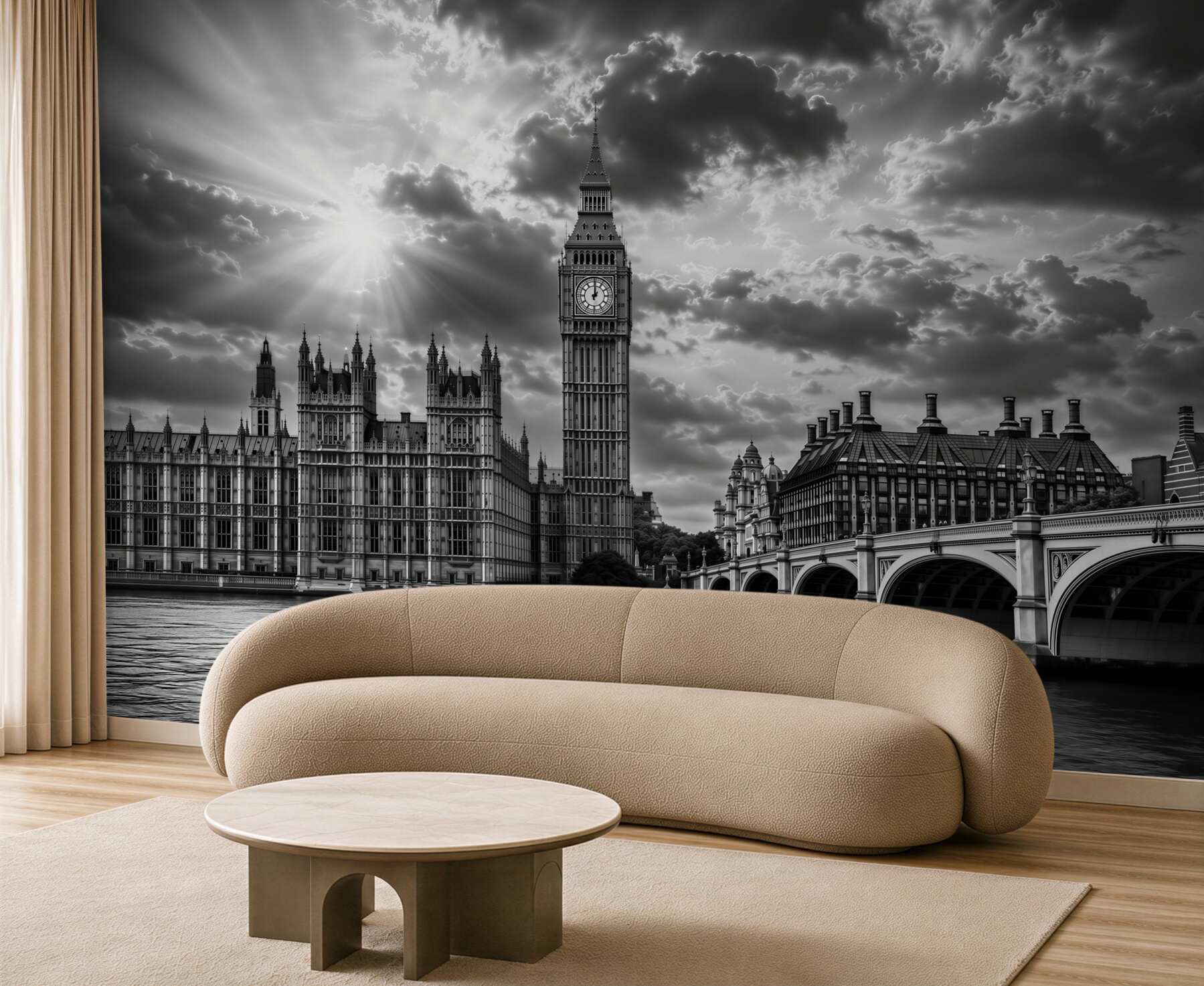 Fototapeta Big Ben czarno-biały Londyn?v23