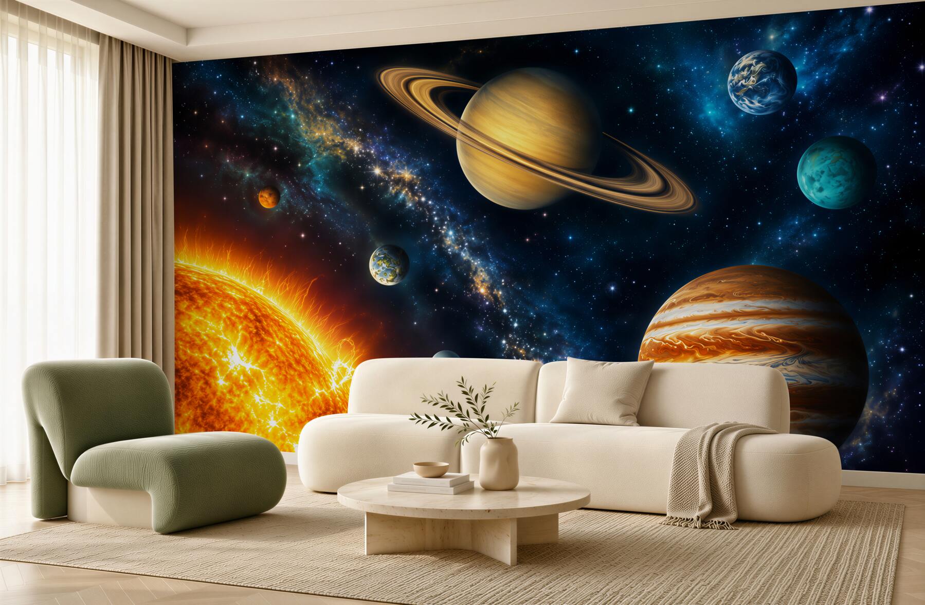 Fototapeta rozmiary planet i słońca?v23