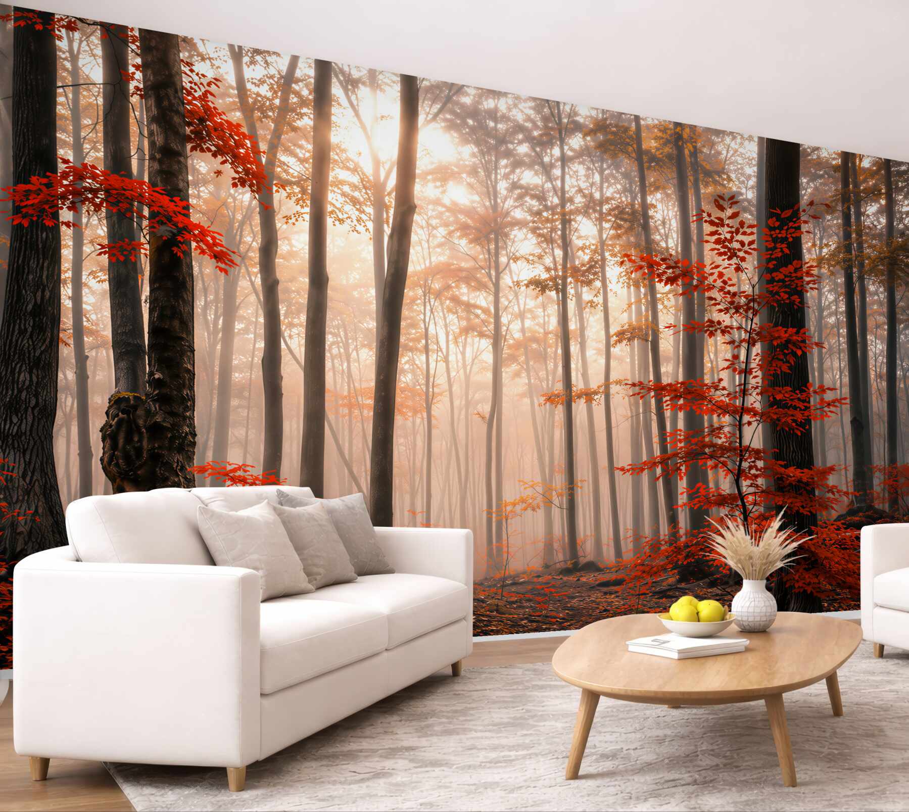 Fototapeta nagi jesienny las?v23