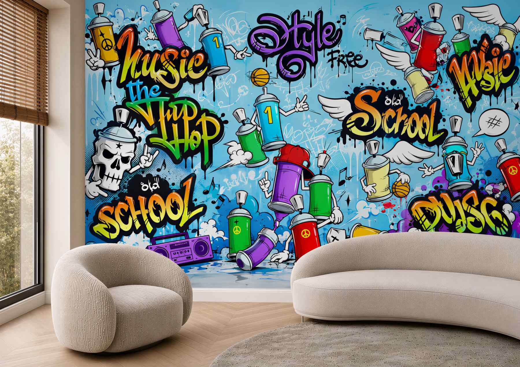 Fototapeta wielokolorowe wszelkiego rodzaju graffiti?v23