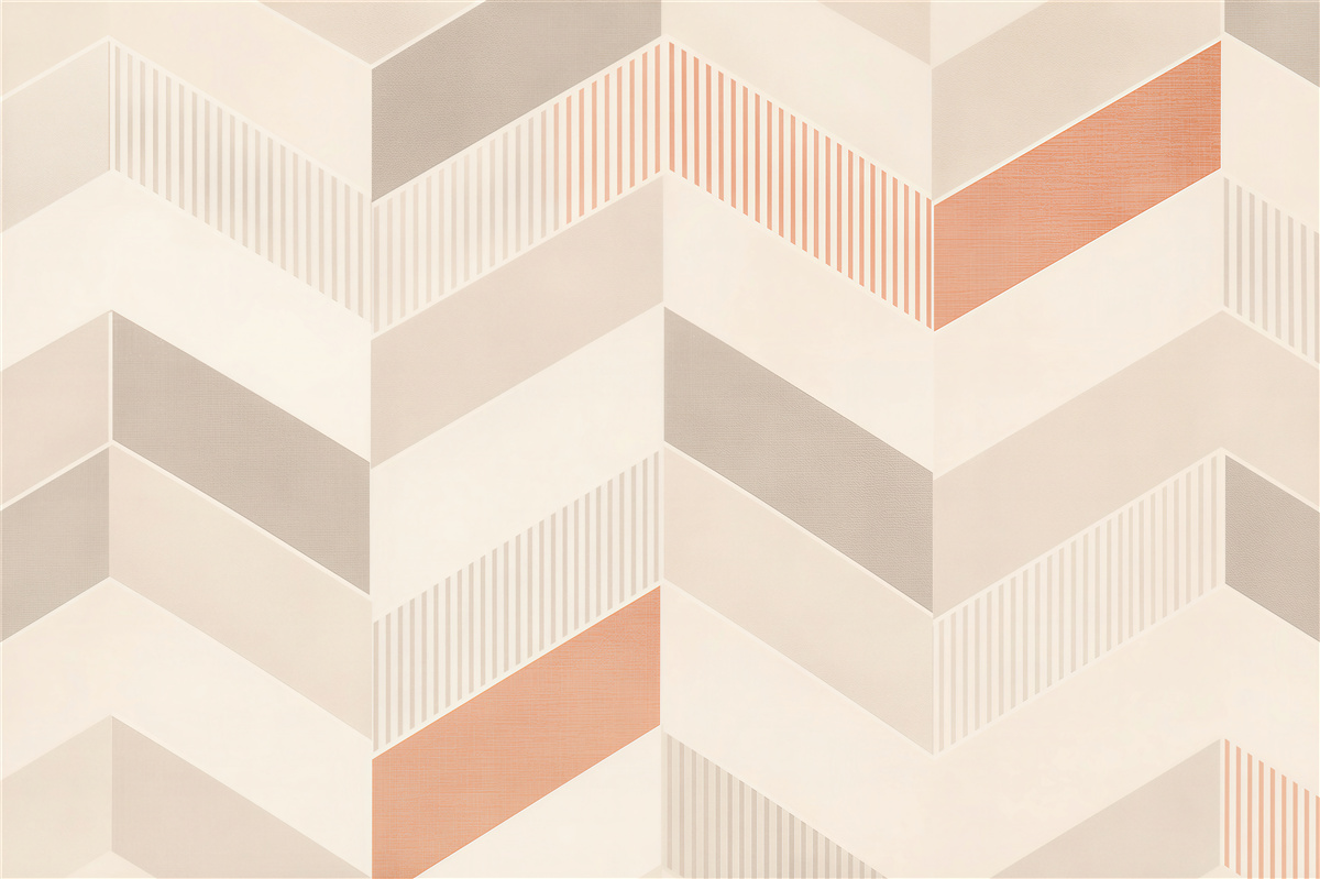Fototapeta geometryczny wzór beżowo szary z pudrowym różem nowoczesna