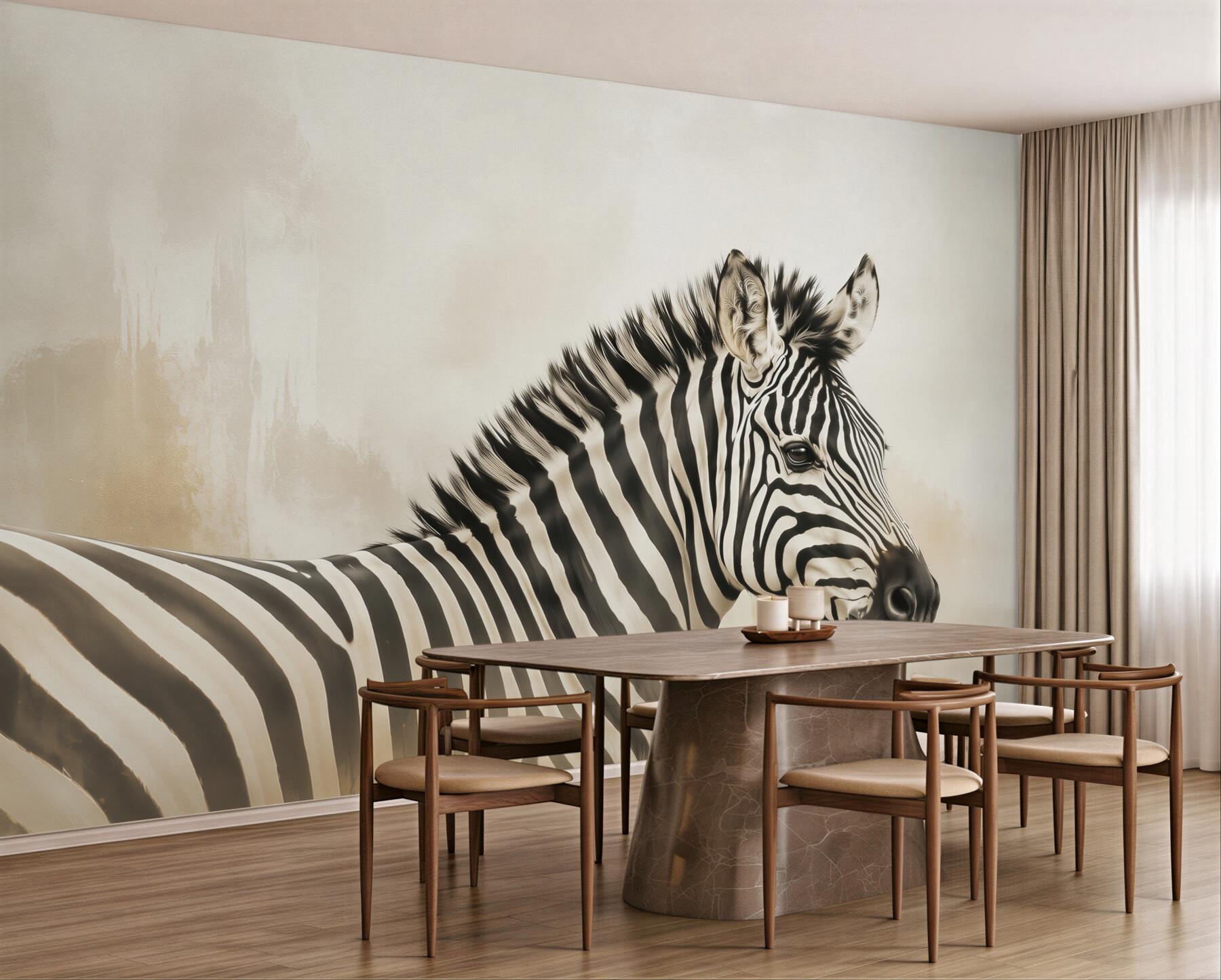 Fototapeta zebra czarno-biała portret na jasnym tle?v23
