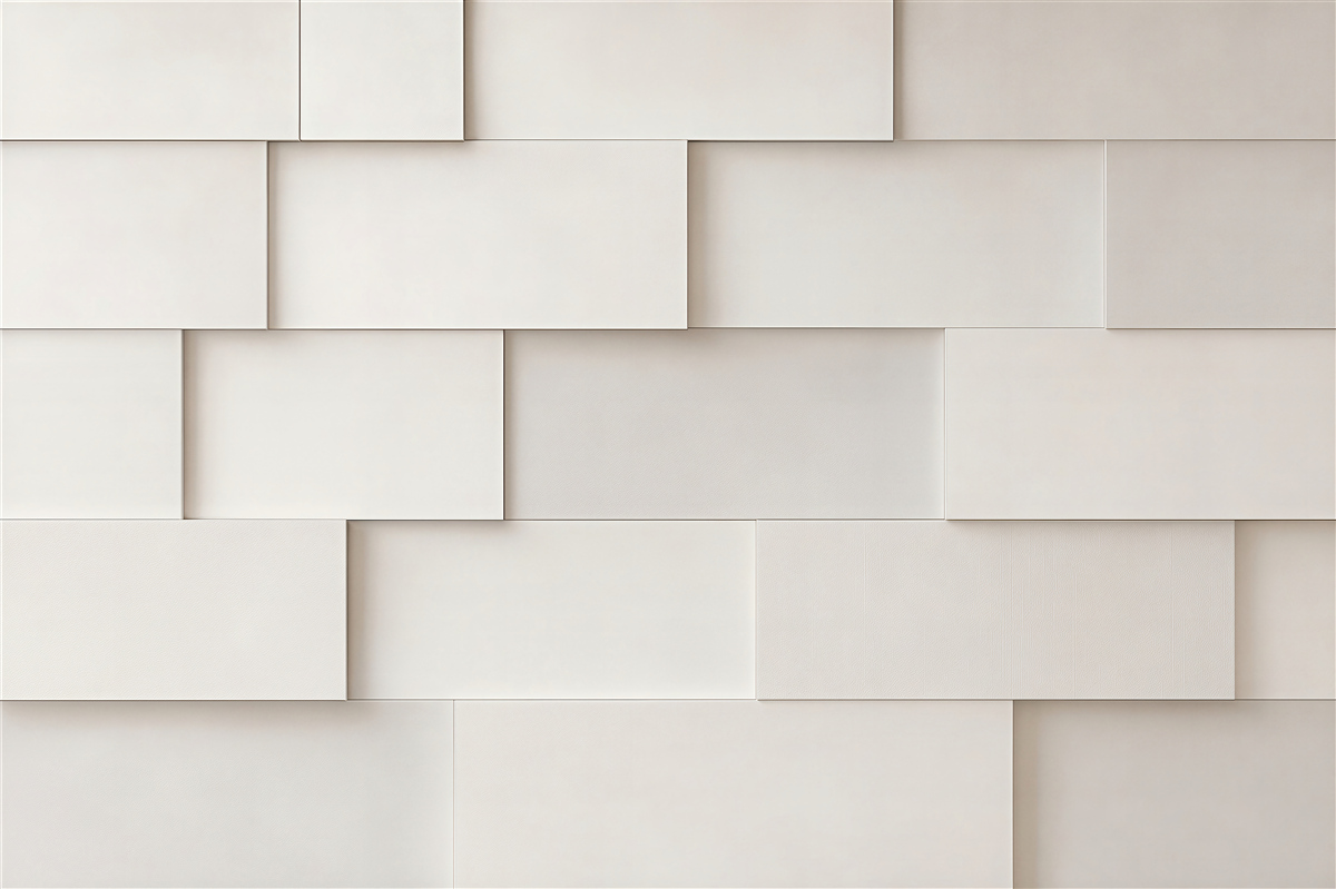 Fototapeta geometryczne panele 3D beżowe nowoczesna ściana