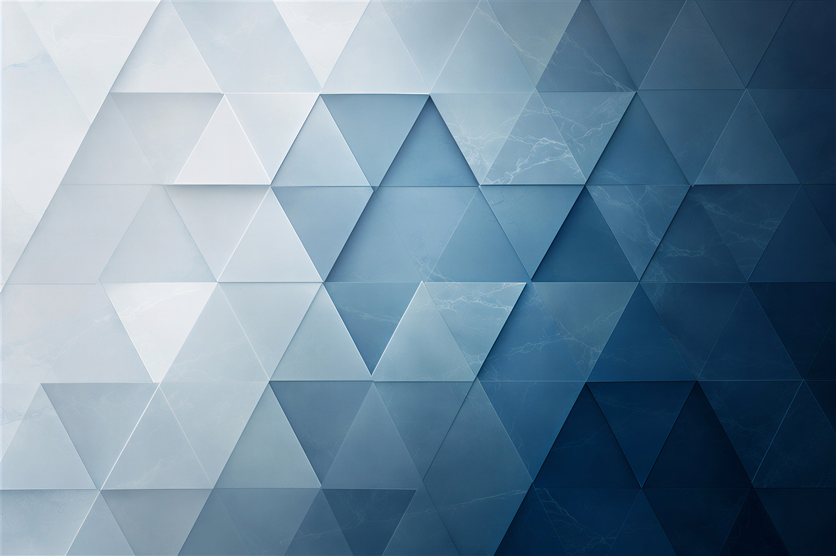 Fototapeta geometryczne trójkąty niebieskie przestrzenne do nowoczesnego wnętrza