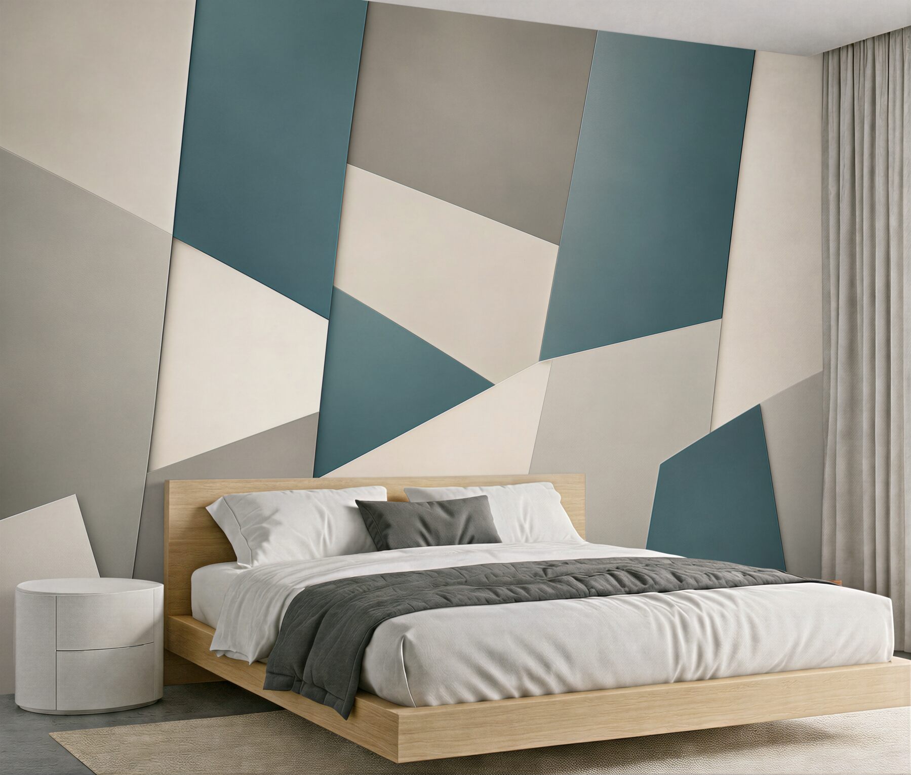 Fototapeta abstrakcyjne geometryczne panele niebiesko szare nowoczesne?v23