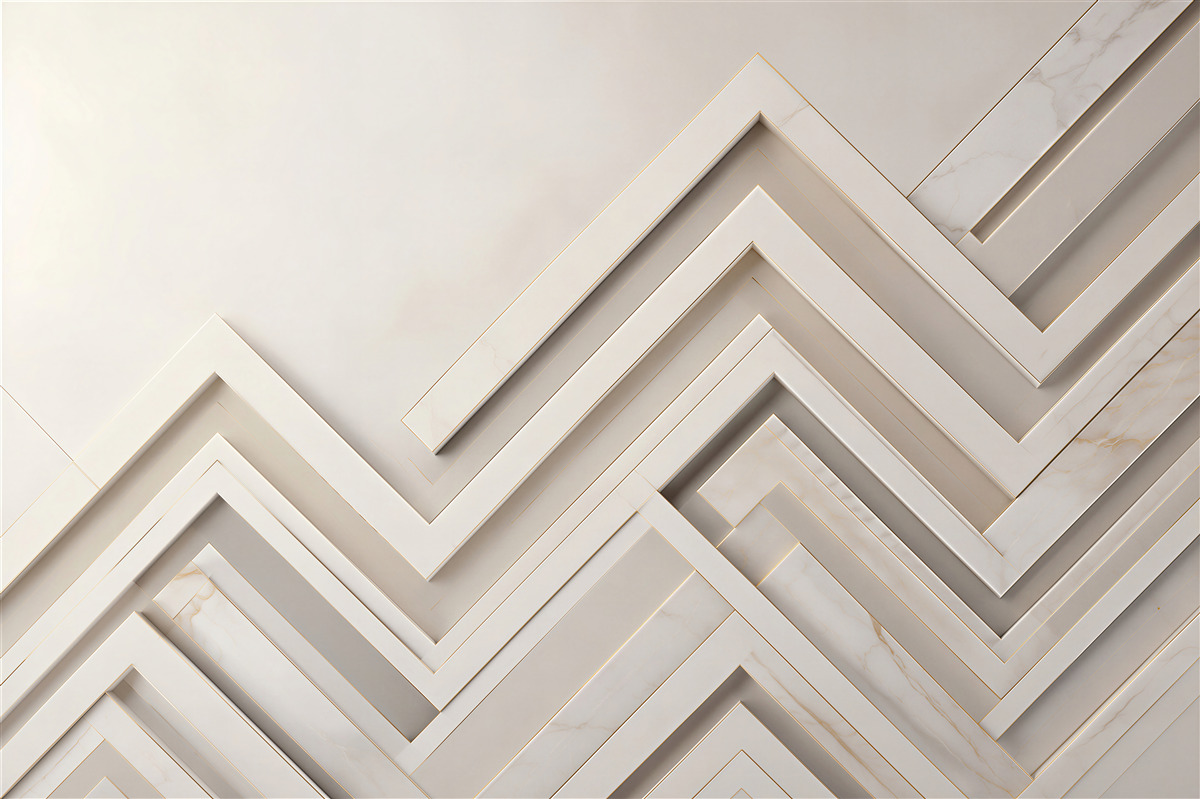 Fototapeta geometryczna beżowa 3D z marmurowym wzorem nowoczesna
