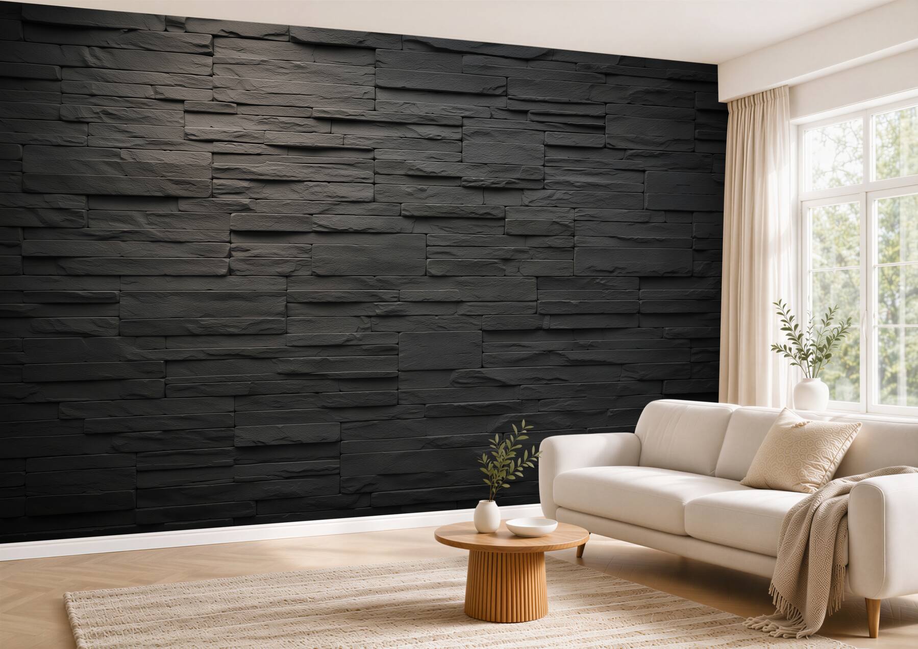 Fototapeta czarny kamienny mur?v23