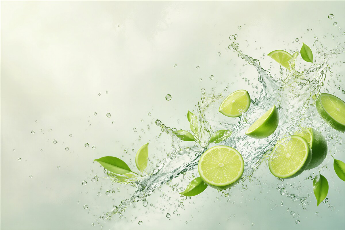 Fototapeta limonki w wodzie