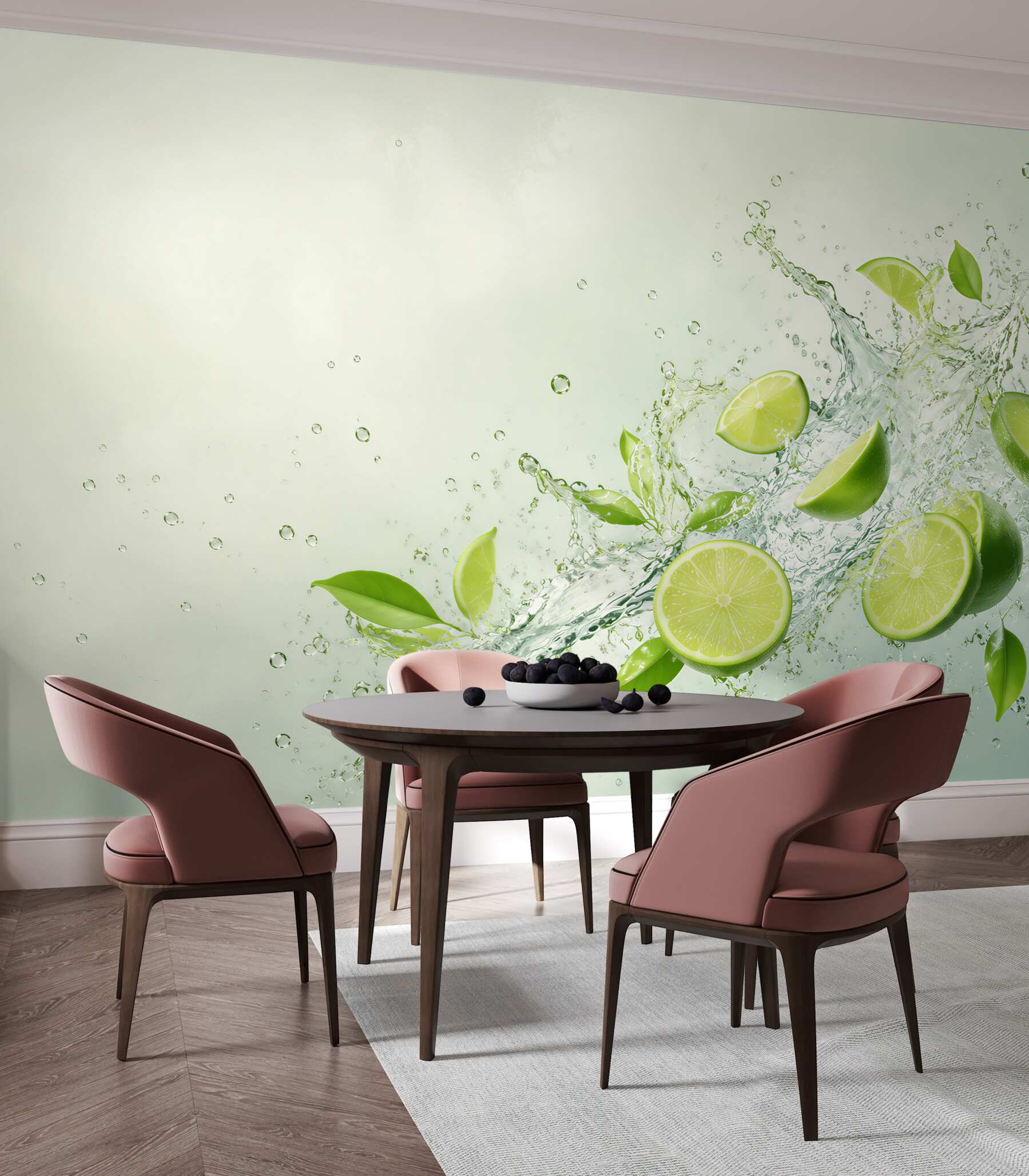 Fototapeta limonki w wodzie