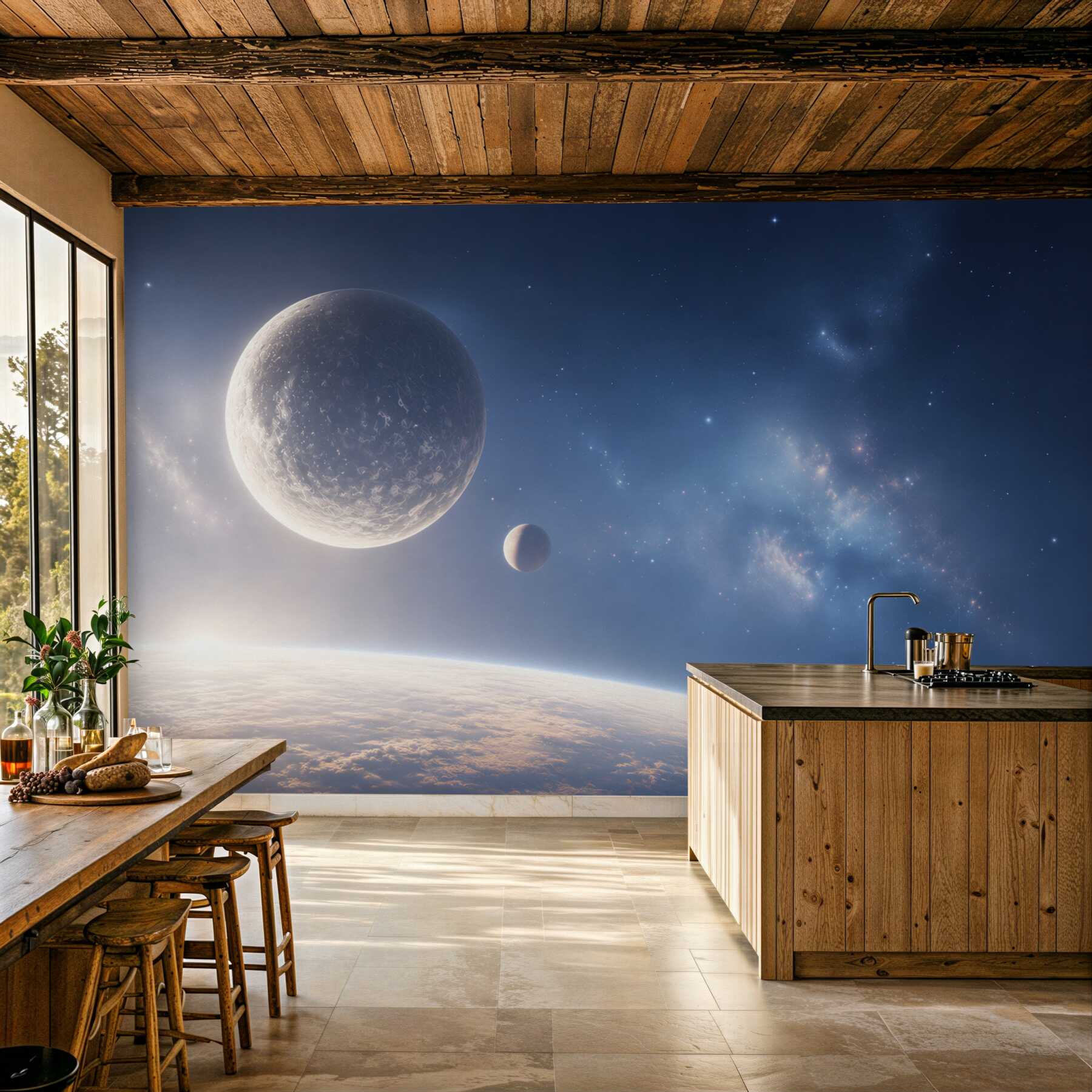 Fototapeta powierzchnia ziemi na tle księżyca?v23