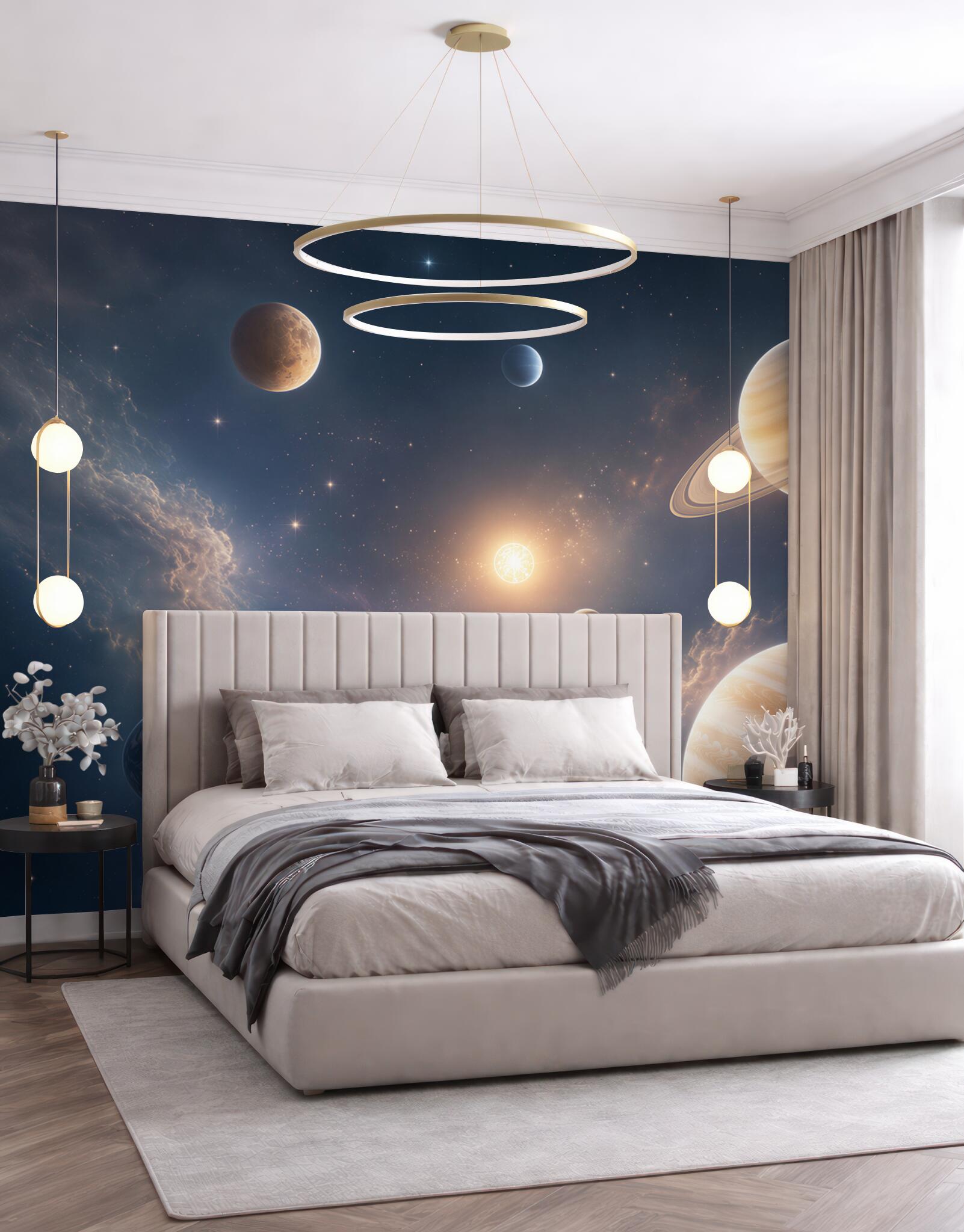 Fototapeta planety o różnych kształtach i kolorach?v23