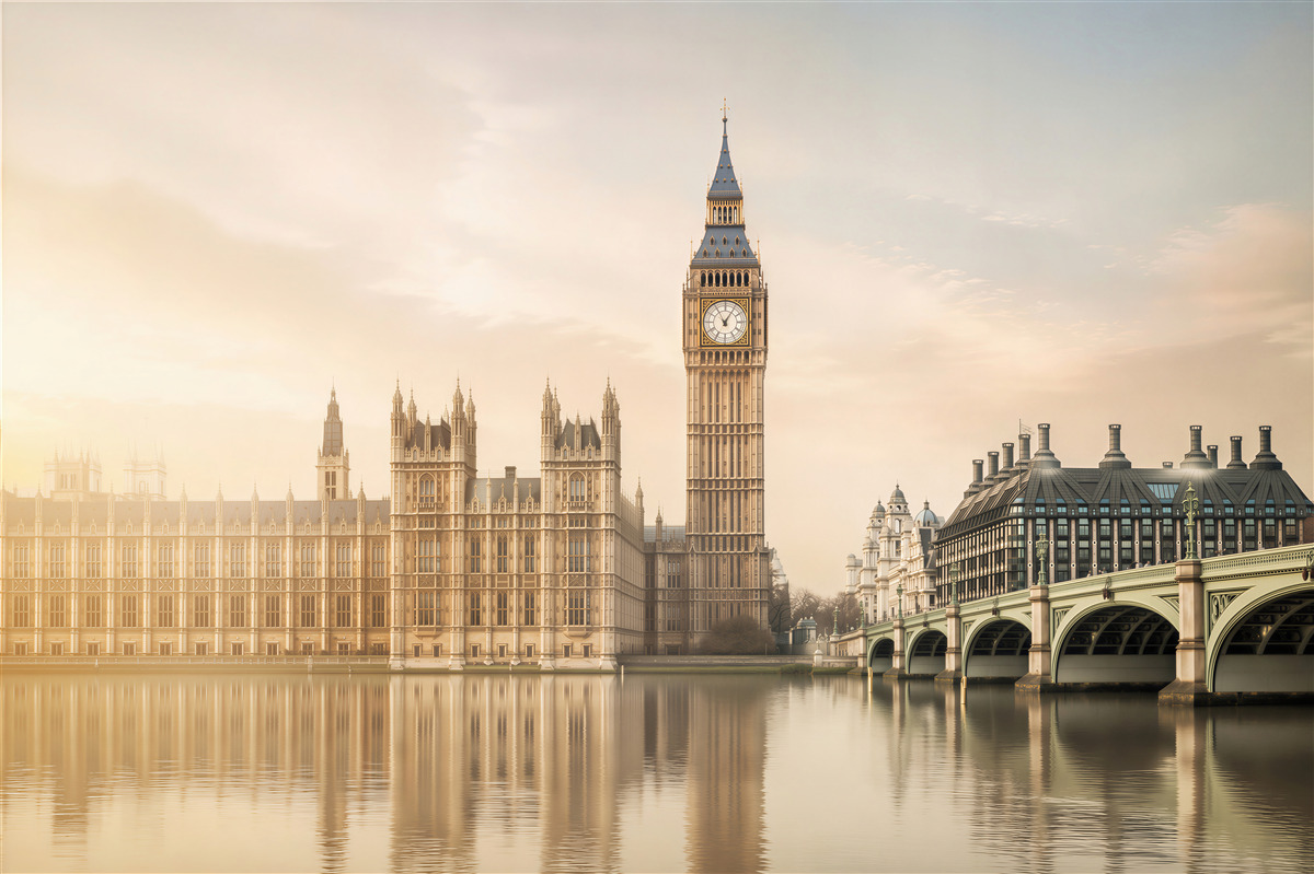 Fototapeta Big Ben czarno-biały Londyn
