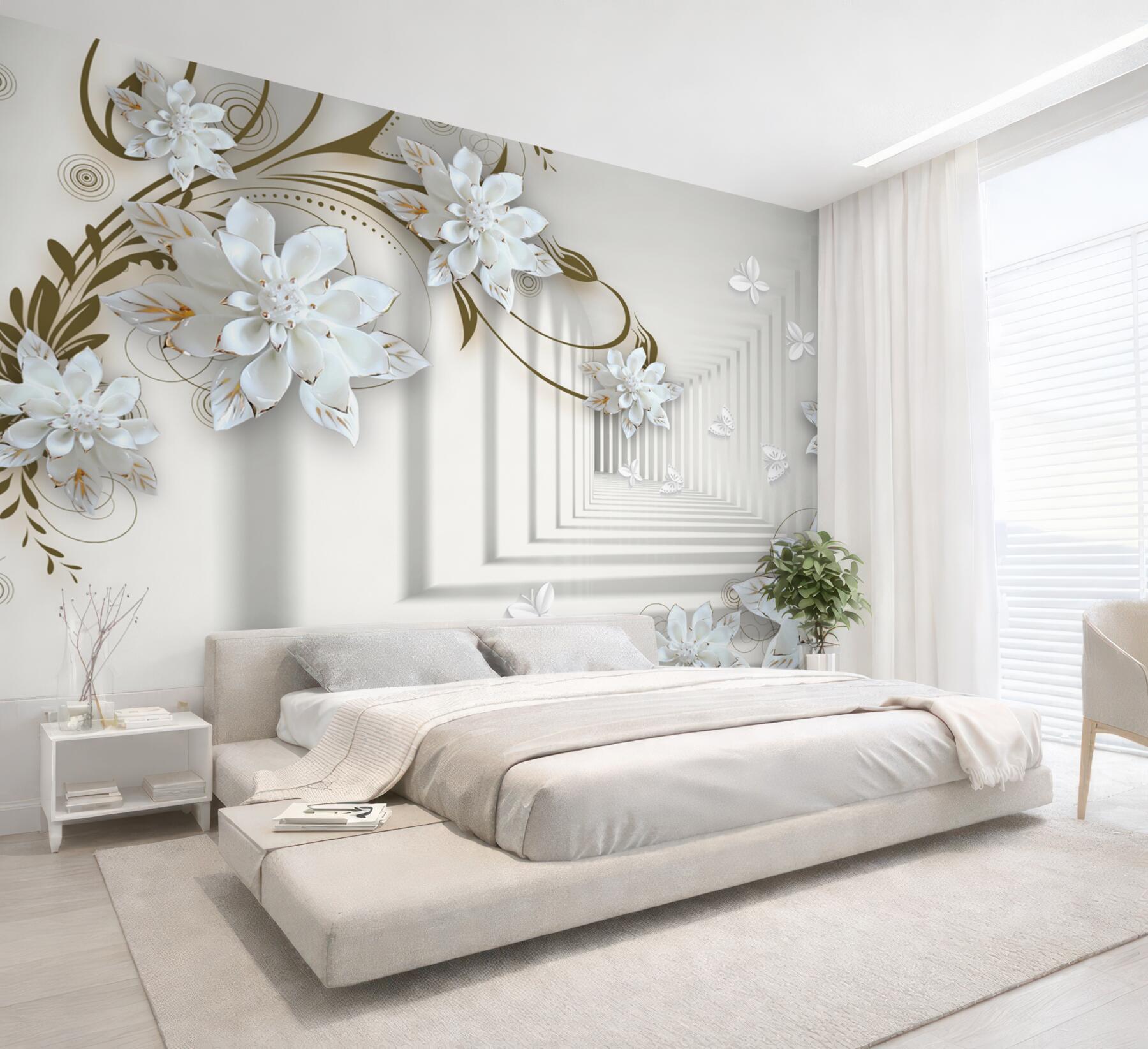 Fototapeta złote gałęzie magnolii w perspektywie tunelu?v23