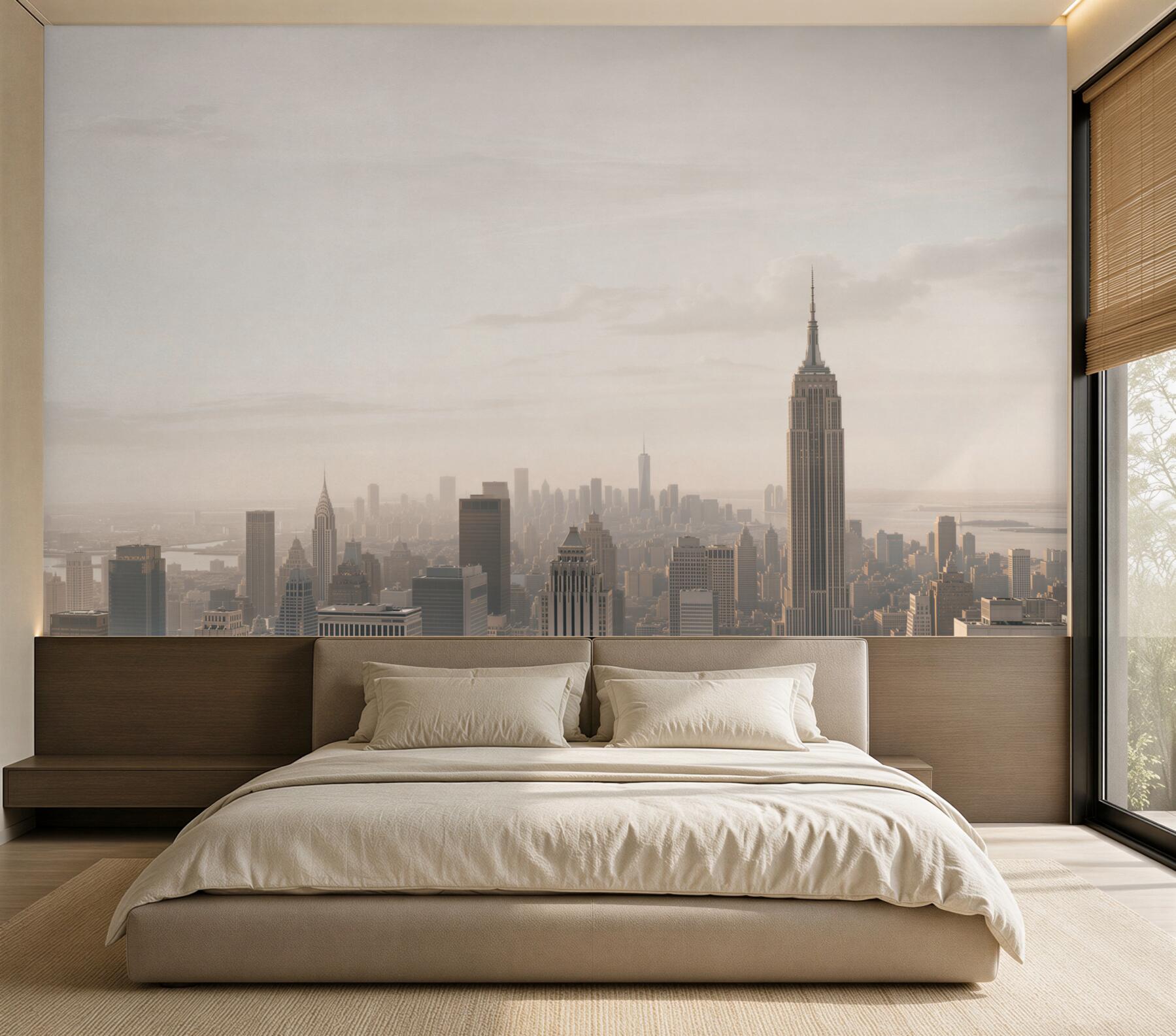 Fototapeta retro panorama Manhattanu