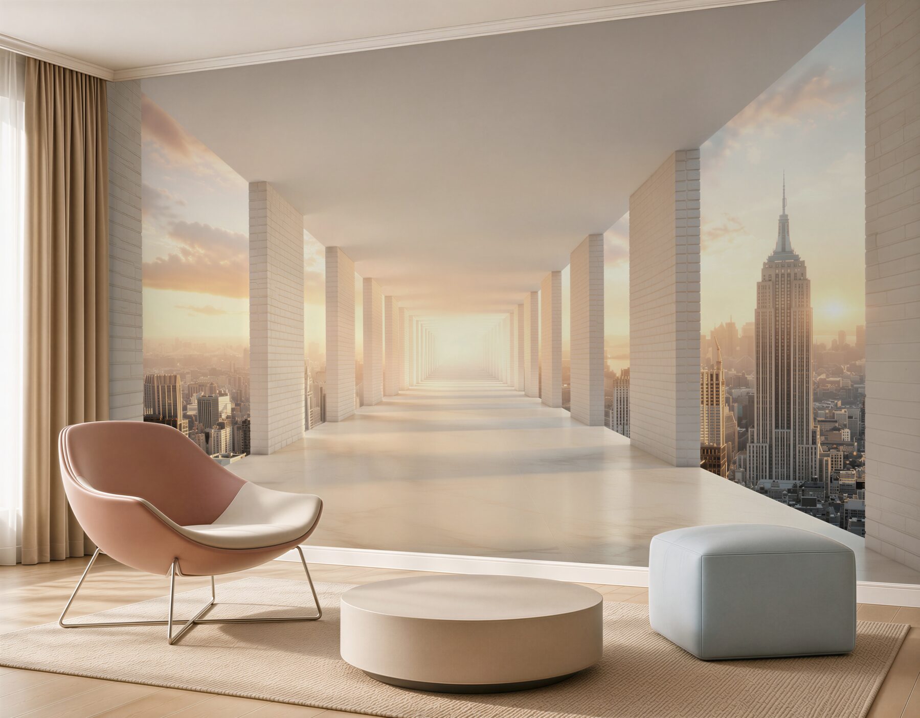 Fototapeta Tunel 3D przez miasto?v23